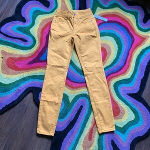 No Boundaries Mustard Soft & Stretchy Skinny Jeans NWT